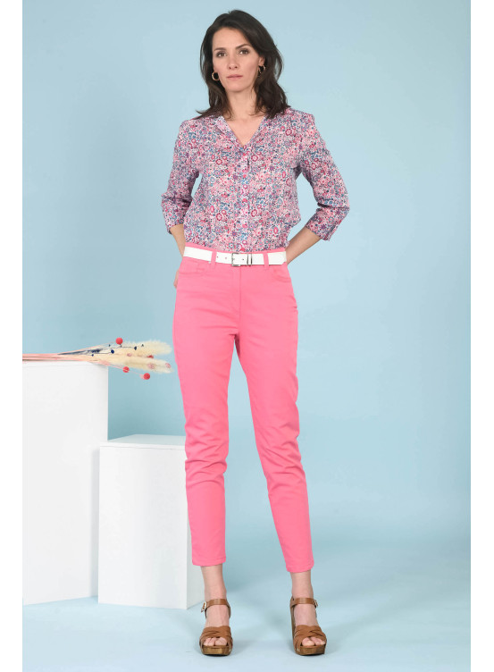 IRMIS - PANTALON SLIM 7/8 - CAMELIA - Un Jour Ailleurs