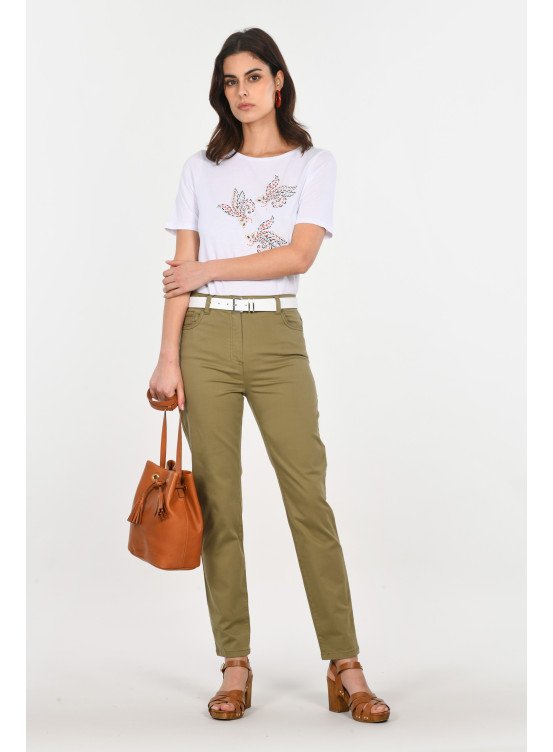 MEMPHIS - PANTALON SLIM 7/8eme - FORET - Un Jour Ailleurs