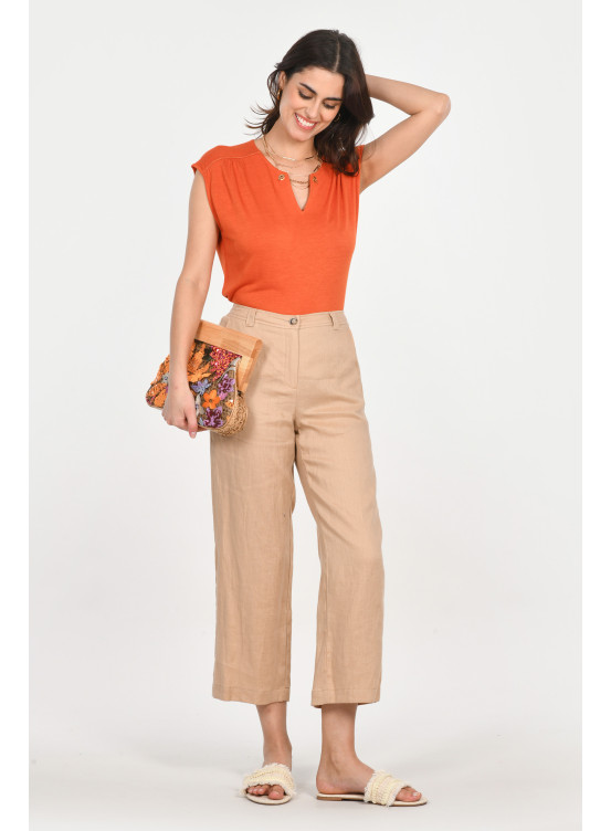 MOULIN - PANTALON 7/8 - BEIGE - Un Jour Ailleurs