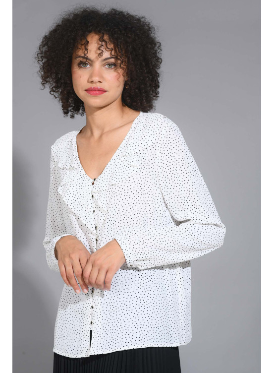 GALIA - CHEMISE ML - ECRU - Un Jour Ailleurs