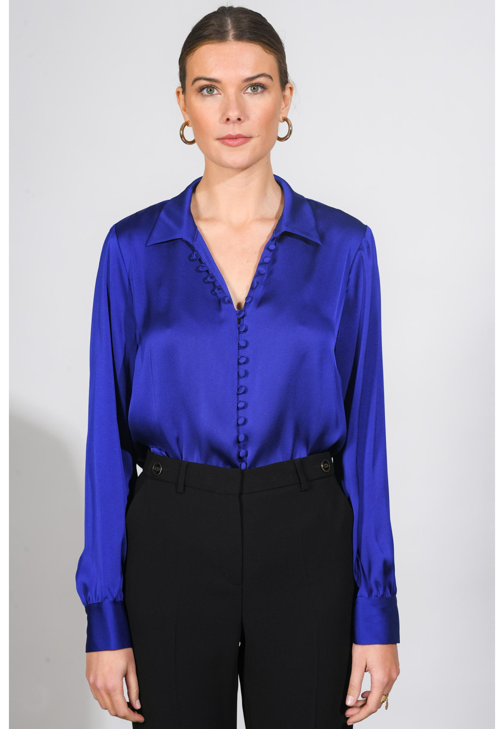 GOUDA - CHEMISE ML - COBALT - Un Jour Ailleurs