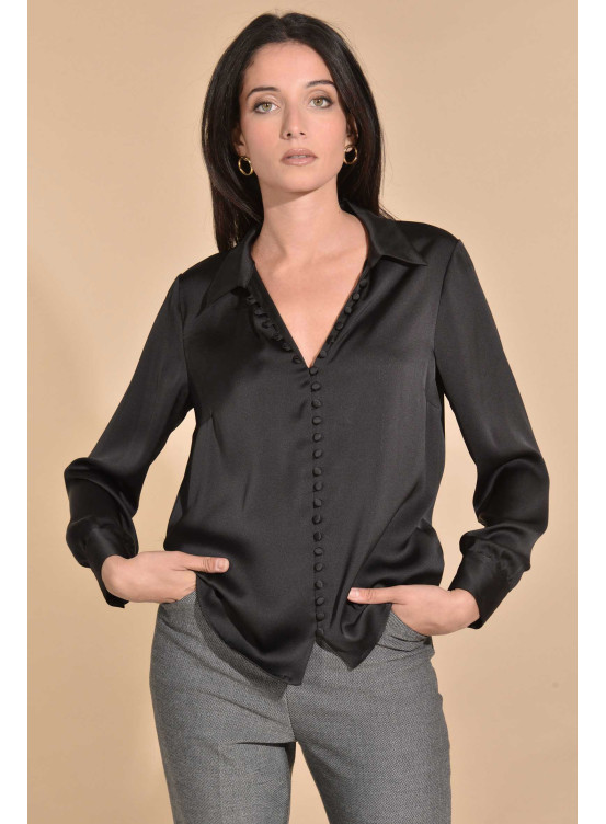 GOUDA - CHEMISE ML - NOIR - Un Jour Ailleurs