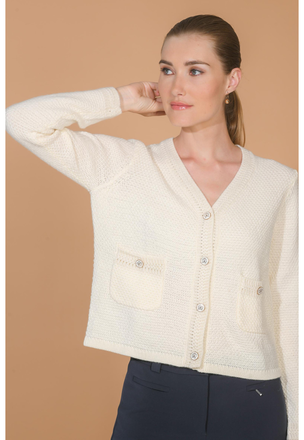 LUX - GILET ML - CREME - Un Jour Ailleurs