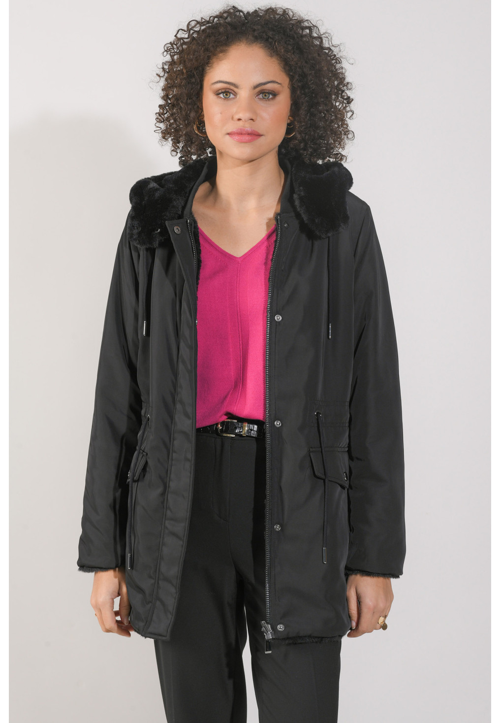 LAXIA - PARKA REVERSIBLE - NOIR - Un Jour Ailleurs