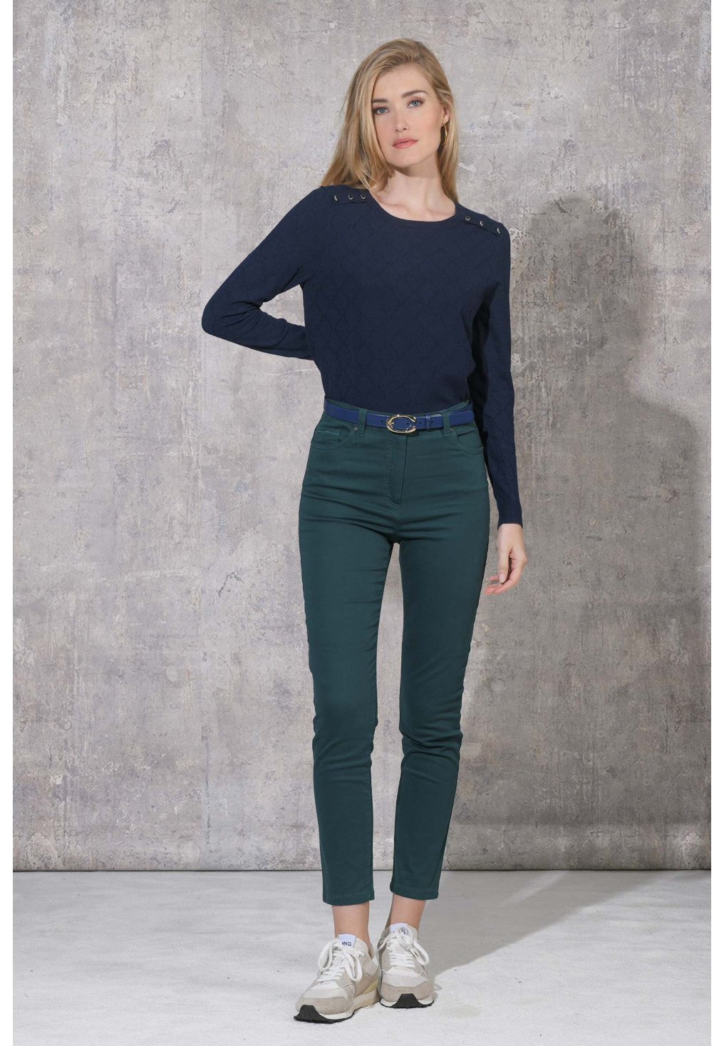 LUTHER - PANTALON 7/8 SLIM - FORET - Un Jour Ailleurs