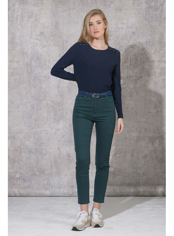 LUTHER - PANTALON 7/8 SLIM - FORET - Un Jour Ailleurs