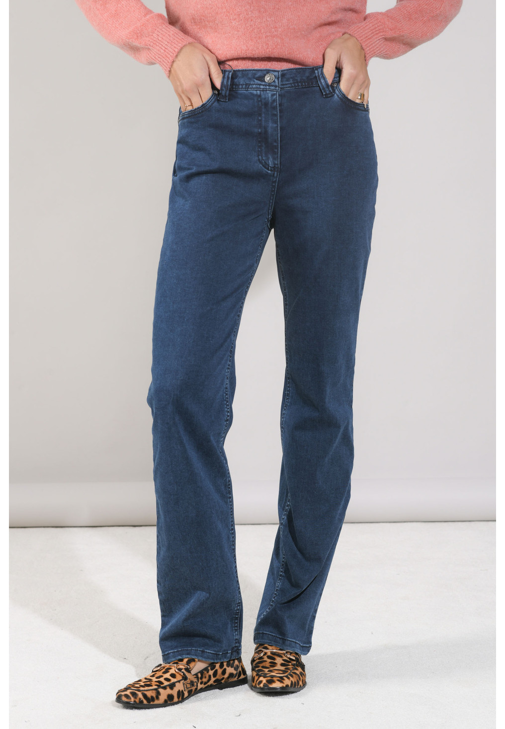 LEANDRE - PANTALON DROIT - DENIM - Un Jour Ailleurs