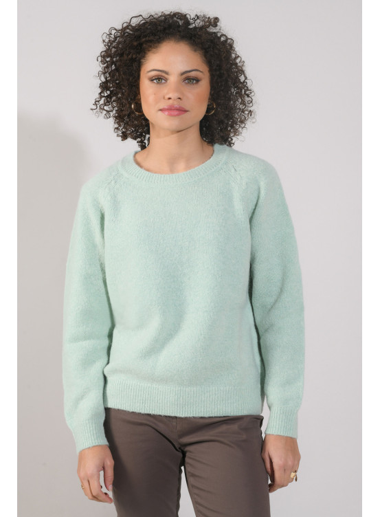 LAZIELA - PULL ML - CELADON - Un Jour Ailleurs