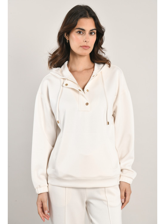 NOODY - SWEAT LOUNGEWEAR - ECRU - Un Jour Ailleurs