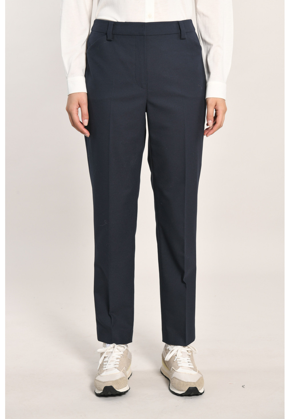 NOIX - PANT TAILORING 7/8e - NAVY - Un Jour Ailleurs