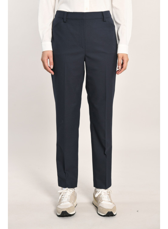 NOIX - PANT TAILORING 7/8e - NAVY - Un Jour Ailleurs