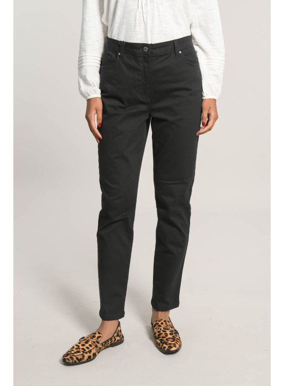 NAGO - PANTALON 7/8 SLIM - NOIR - Un Jour Ailleurs