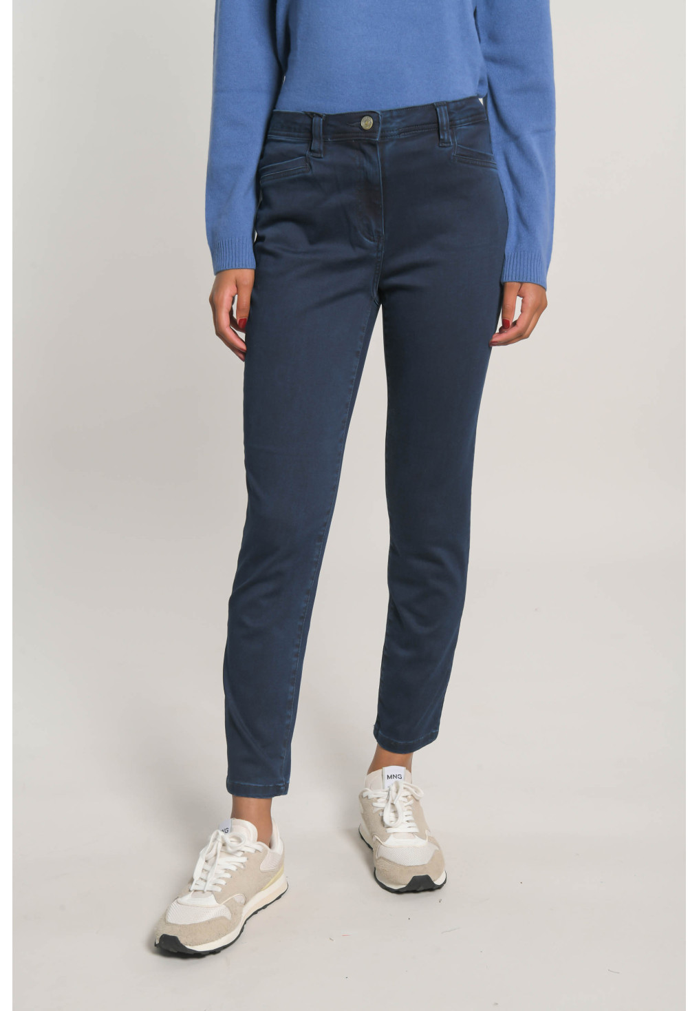 NAGO - PANTALON 7/8 SLIM - INDIGO - Un Jour Ailleurs