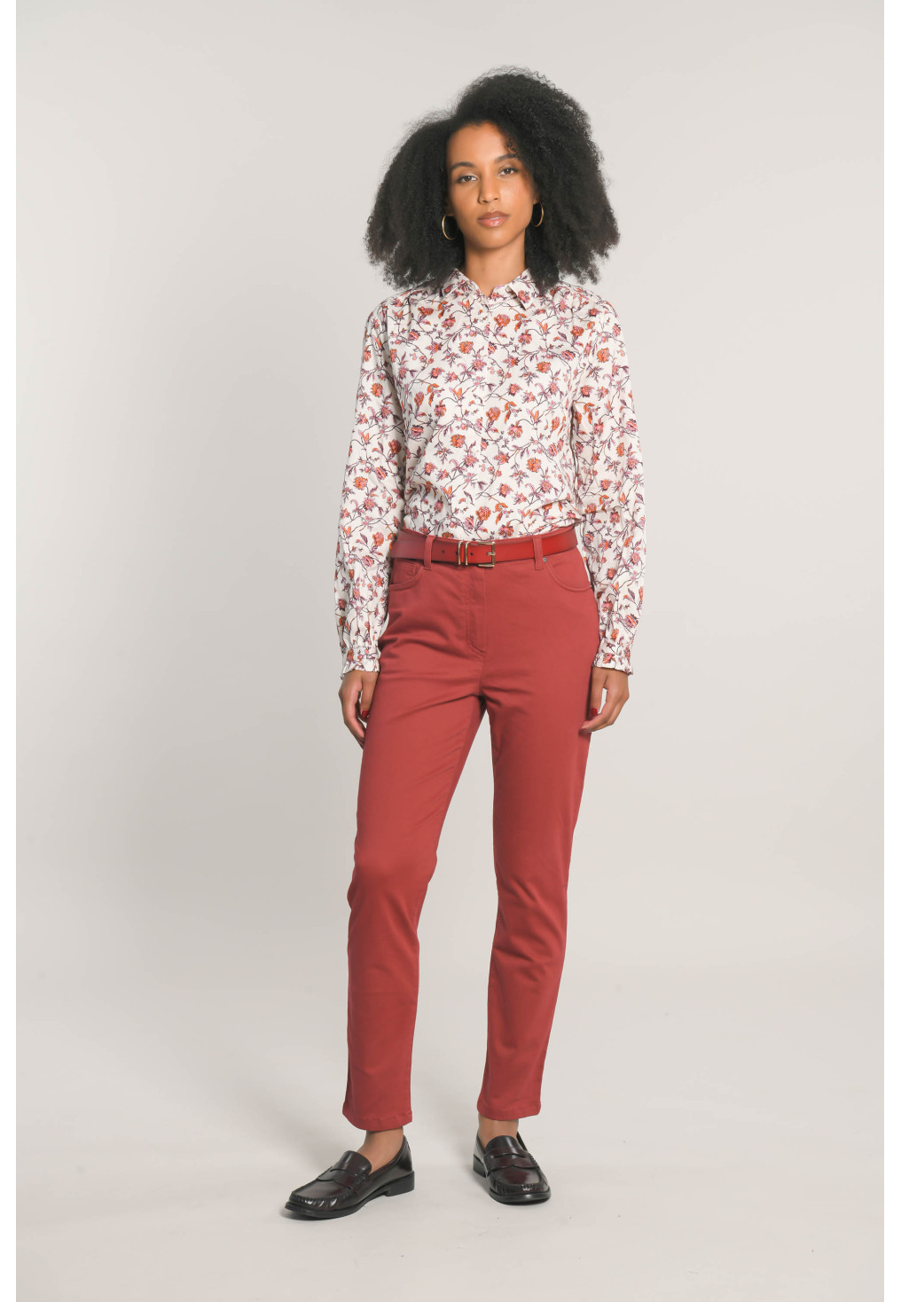 NUTHER - PANTALON 7/8 SLIM - TOMETTE - Un Jour Ailleurs