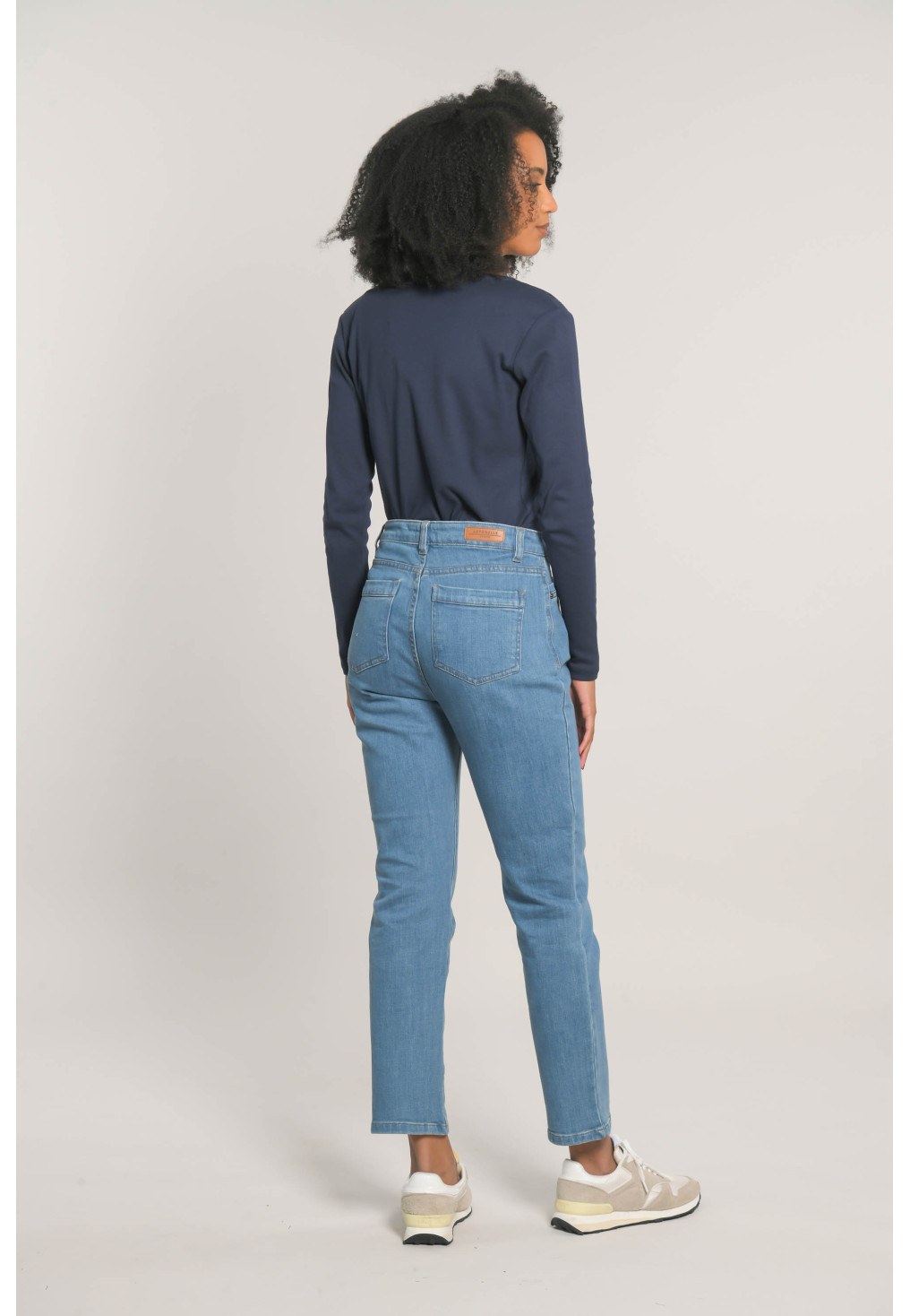 NATURE - PANTALON SLIM 7/8EME - BLEU - Un Jour Ailleurs